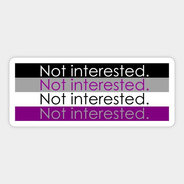 Not interested - Ace flag Sticker by XanaNouille